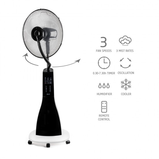 Вентилатор с водна мъгла 16" Diplomat DX-66, 90W, мултифункционален, LED, дист. упр-е