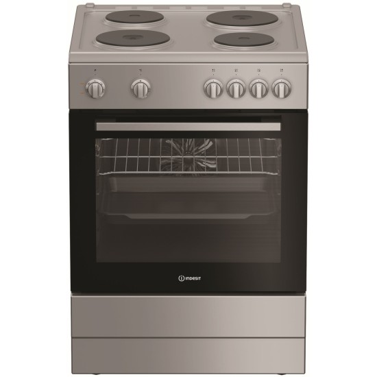 Готварска печка Indesit I6E5KMS – електрическа, 66L, 4 зони, клас A, инокс